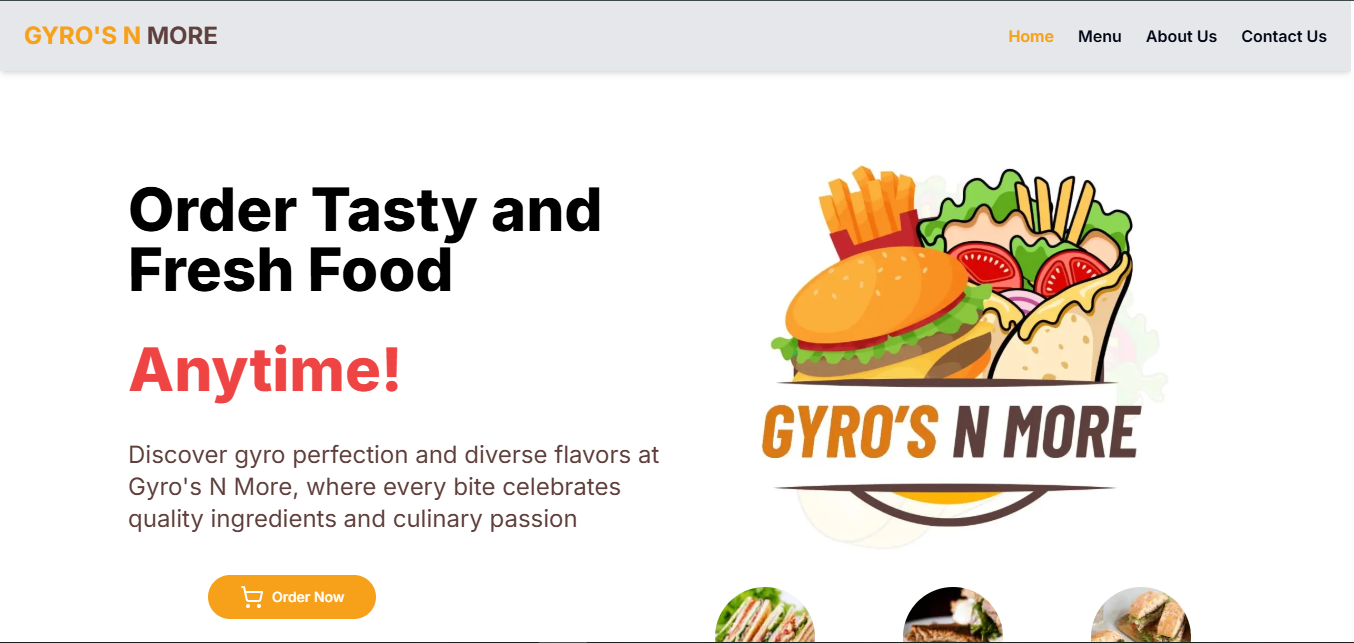 Gyros & More Restaurant Website